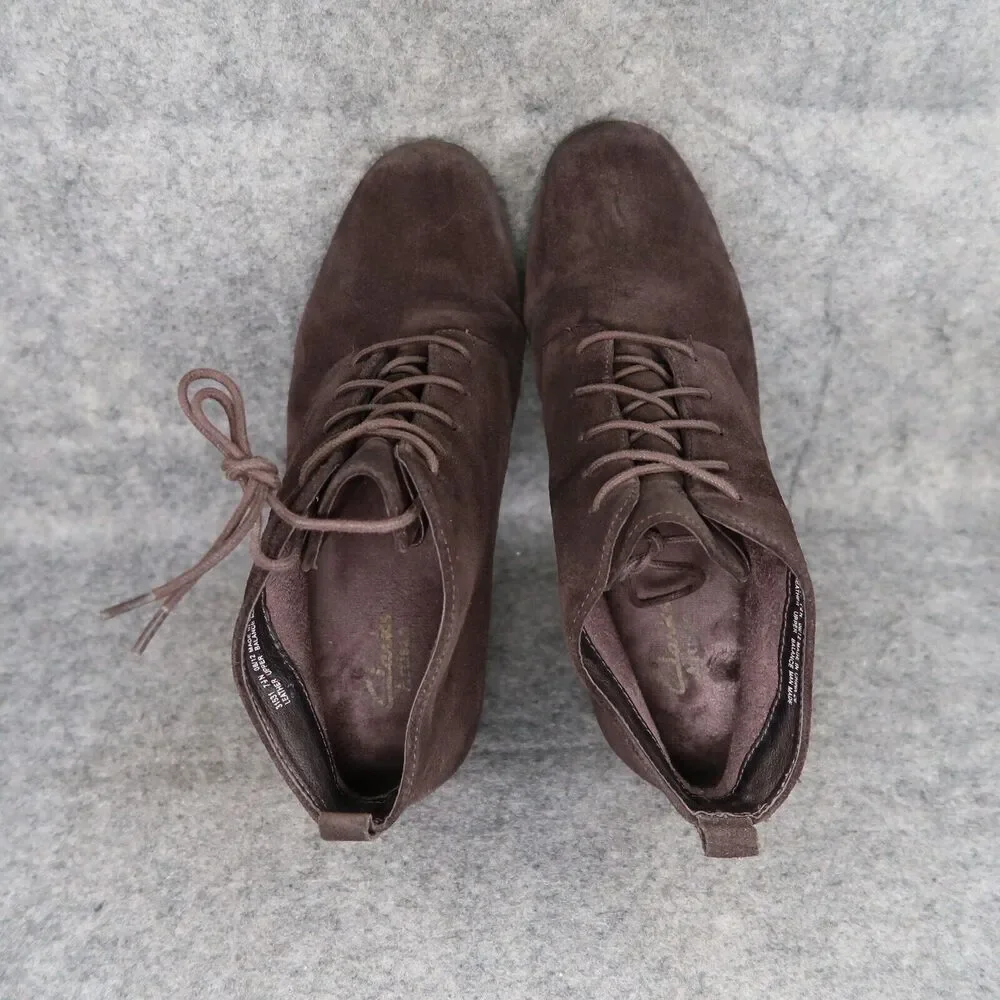 Clarks Shoes Womens 7.5 Bootie Fashion Desert Chukka Leather Lace Up Active Air